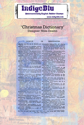 Christmas Dictionary A6 Red Rubber Stamp